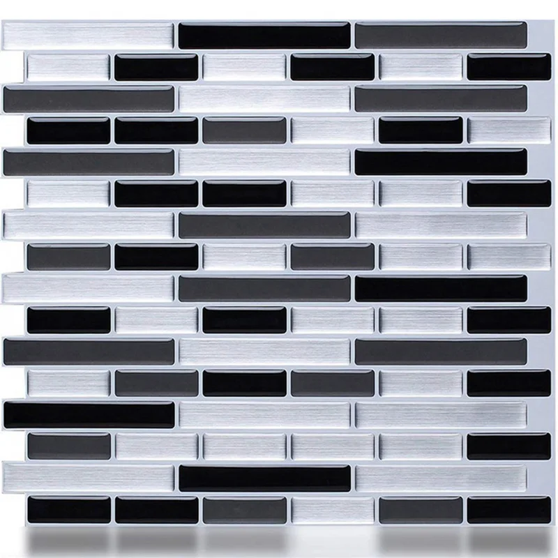 Mosaic Tile Wall Sticker Self-adhesive Decal Home Kitchen Bathroom Mural DIY Kitchen Bathroom Home Wall Decal Sticker Vinyl 3D