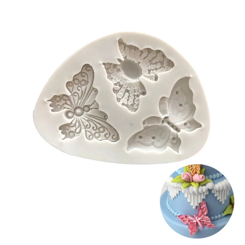 

3D Butterfly Silicone Mold Polymer Clay DIY 3d Wall Panel Craft Decorating Tools Concrete Molds for Plaster Easter candle mold