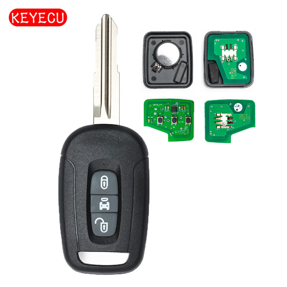 

Keyecu Remote Key Fob 2 Button 433MHz ID46 Chip Car Key for Chevrolet Captiva 2008-2013