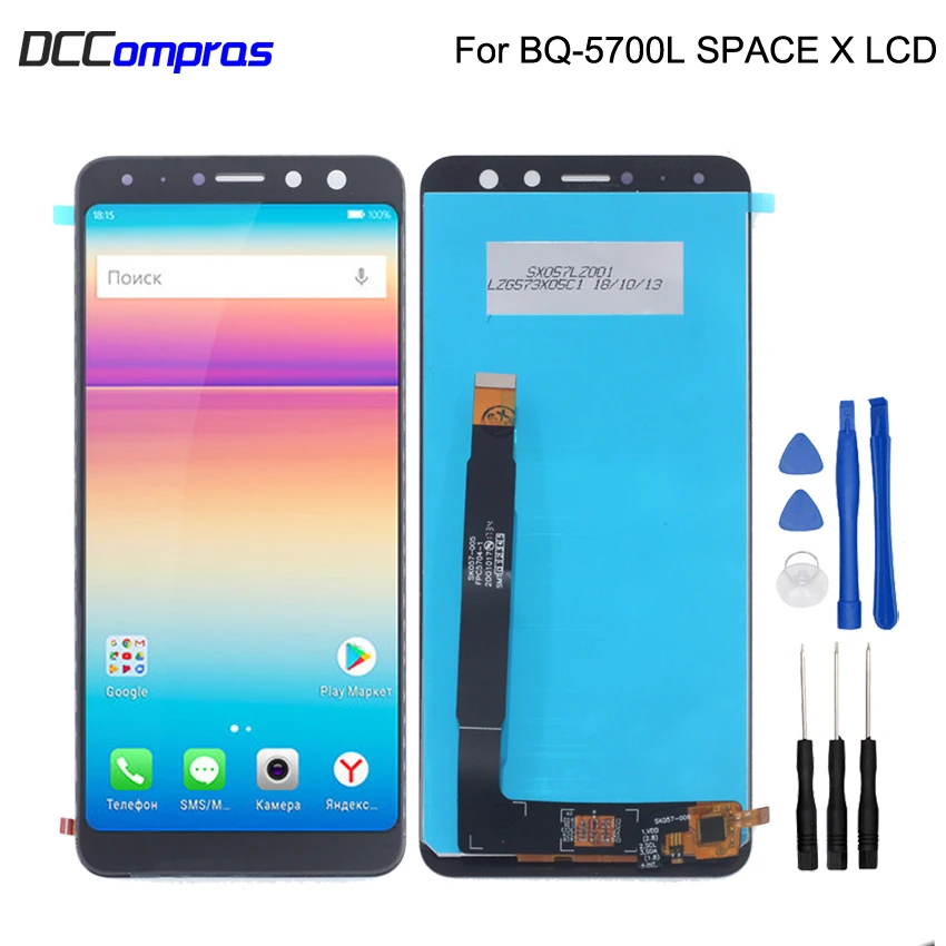 

For BQ-5700L SPACE X LCD Display Touch Screen Digitizer Replacement For BQ 5700L SPACE X Phone Parts With Free Tools