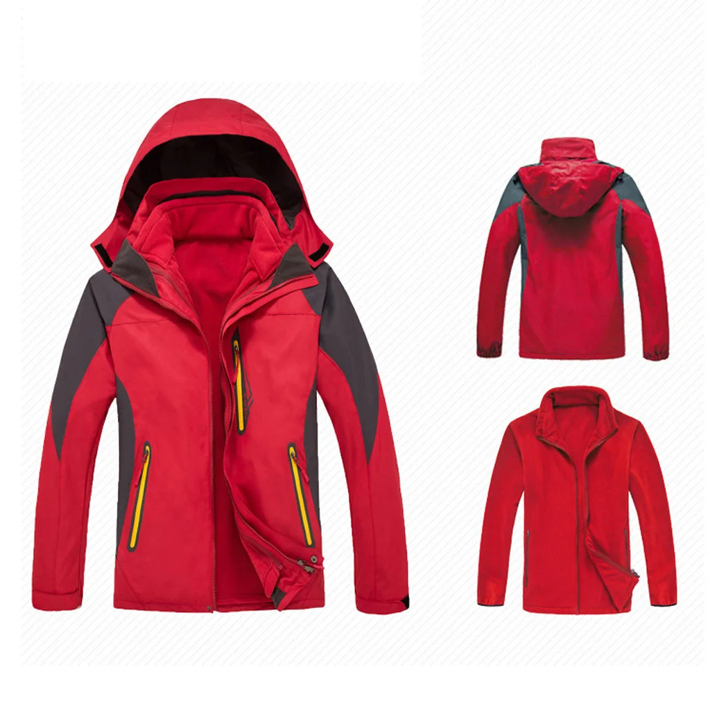 

Men's 2 in 1 Sport Ski Winter Jacket with Fleece Liner Jacket L/XL/XXL/XXXL