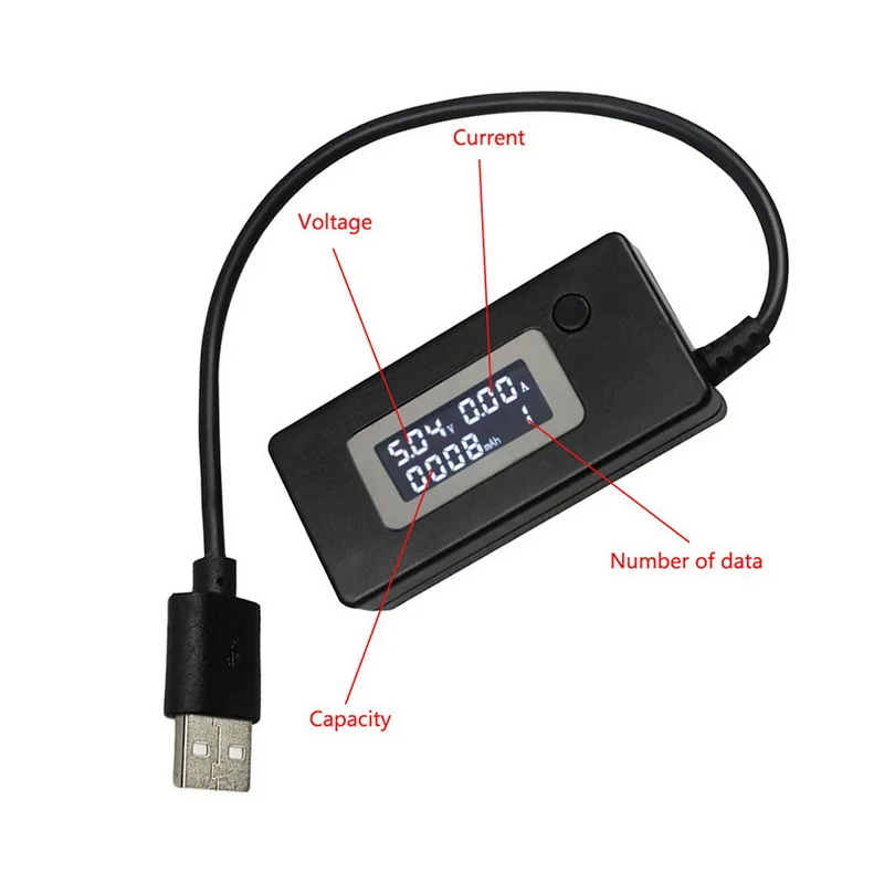 Urijk USB ток Напряжение метр мини LCD экран творческий телефон Напряжение тестер доктор Портативный мобильный Мощность зарядное устройство детектор