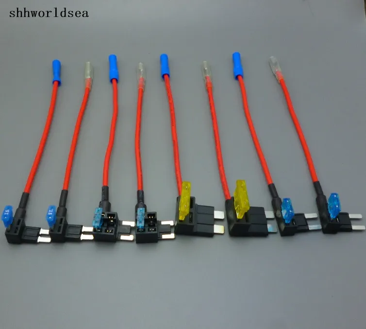 

shhworldsea 1set micro2,micro ,standard,Mini Blade Fuse Tap Holder Add A Circuit Line ATM APM Car Truck Motorcycle Motorbike