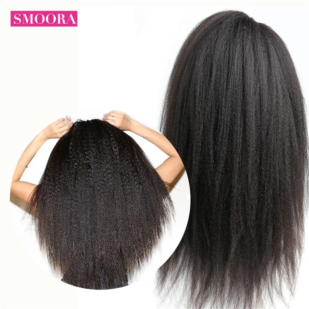 Smoora/360 парик с фронтальным кружевом, предварительно сорванный с волосами младенца, Remy, малазийские афро кудрявые прямые 360 парики с фронтальным кружевом, человеческие волосы