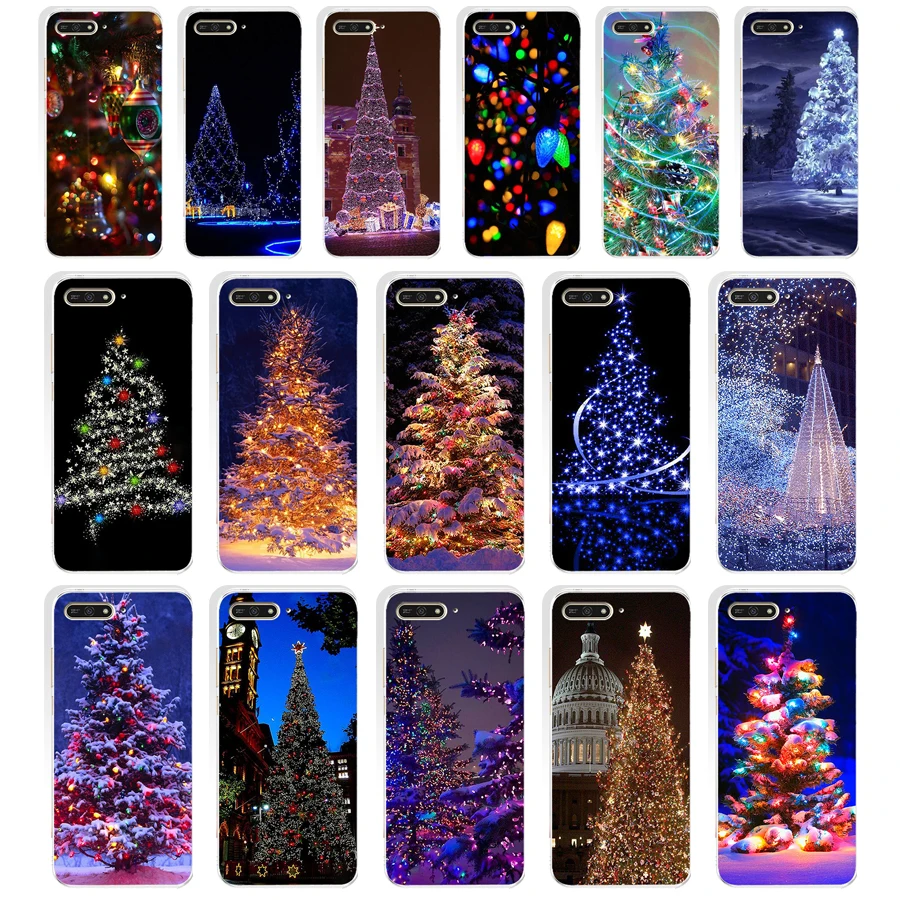 148WE Happy New Year to the Christmas treeSoft силиконовый чехол из ТПУ для huawei Honor 7a pro 7x 7c Nova 2i 3 3i p