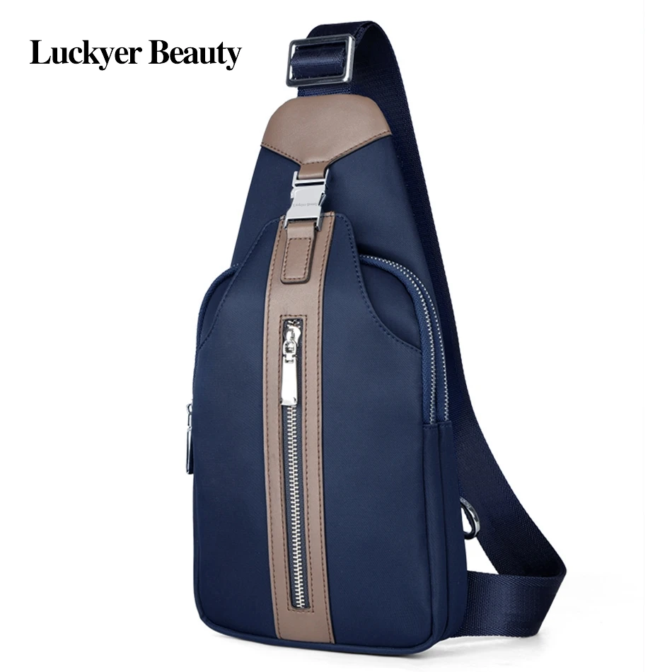 

LUCKYER BEAUTY Casual Men's Crossbody Bags Waterproof Top Quality Canvas Chest Pack for Male 2017 Hot Sale Men Messenger Bag
