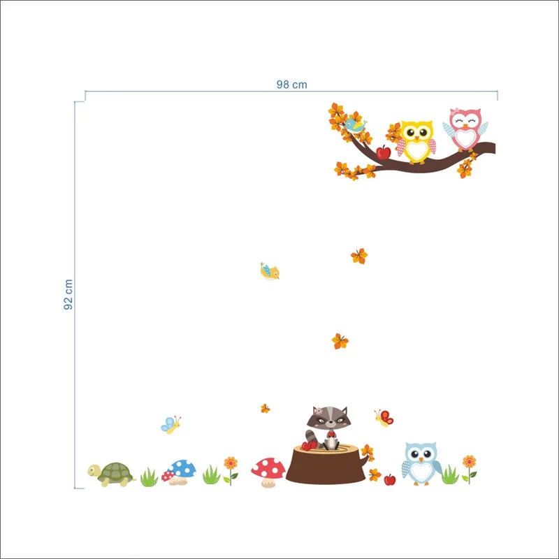 % Cartoon Forest Tree Branch Animal Owl Monkey Bear Deer Wall Stickers For Kids Rooms Boys Girls Children Bedroom Home Decor % Cartoon Forest Tree Branch Animal Owl Monkey Bear Deer Wall Stickers For Kids Rooms Boys Girls Children Bedroom Home Decor