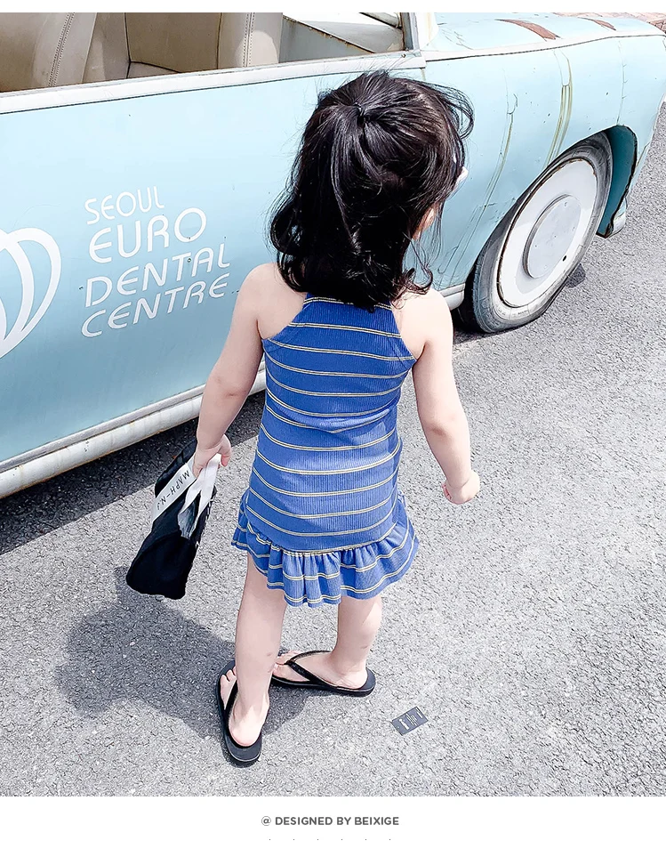 Girls Summer Beach Striped dress_02