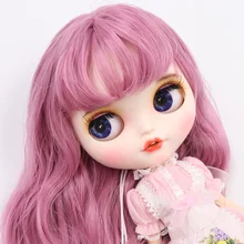 ICY Nude Blyth кукла для серии No. BL1063 темно-розовые волосы открытый рот с зубами резные губы матовое лицо соединение тело 1/6 bjd