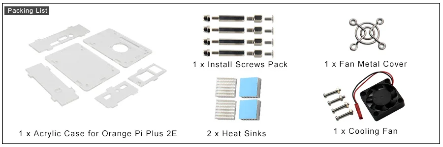 Orange Pi 2E with fan  heatsink