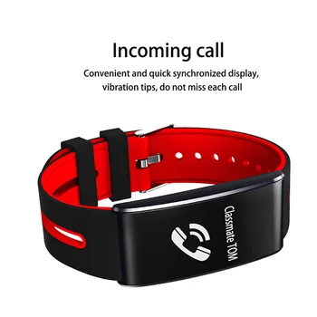 

0.96 Inch OLED Screen Smart Bracelet Support Sleep Heart Rate Blood Pressure Oxygen Monitoring SMS Call Reminder For Android IOS