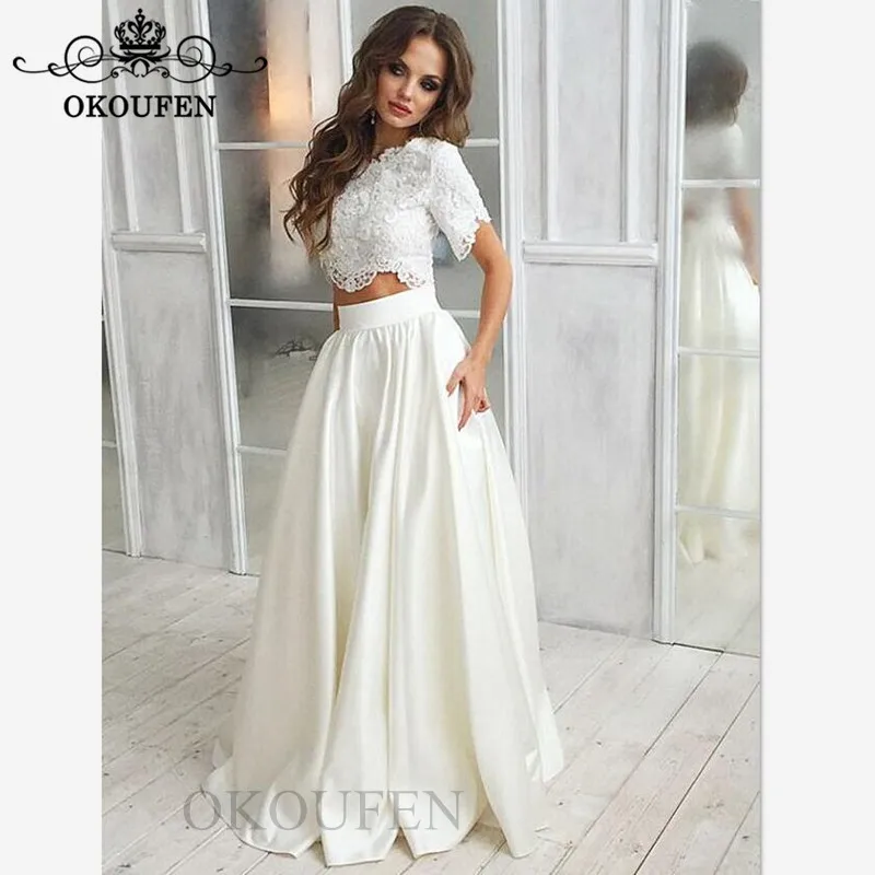 white lace top dress