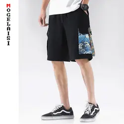 Модные 2019 новые льняные шорты мужские летние дышащие строчки китайский стиль карманные шорты мужской большой размер 5XL 715-7082