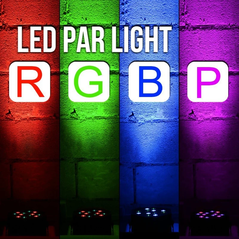 Высокомощный сценический светильник RGB PAR 18 светодиодный с DMX512 Master Slave светодиодный плоский DJ оборудование для вечерние DJ KTV бар Свадебные EU/US Plug