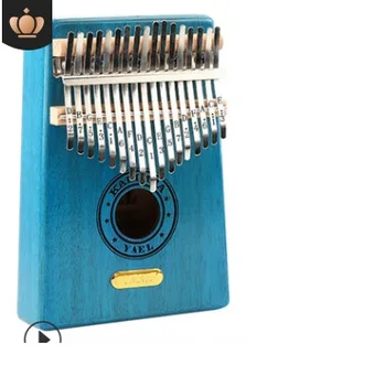 

Mahogany Thumb piano Kalimba 17-tone finger piano beginners entry portable musical instrument kalimba finger piano sky blue