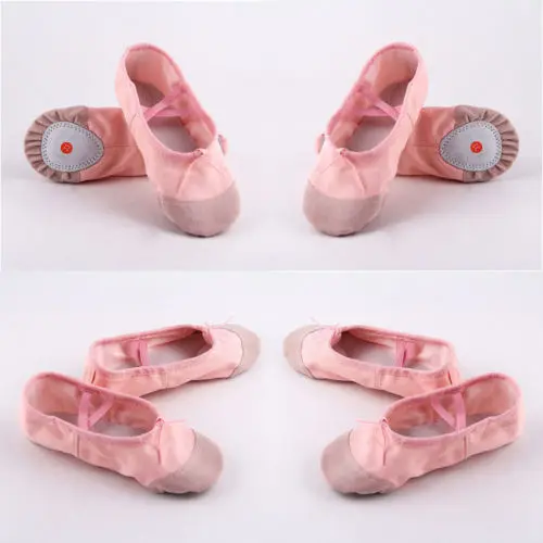 2019 Newest Hot Pink Leather Ballet Dance Slippers Gym Shoes Child Boys Girls Sizes Full Sole Ballet Dance Shoes