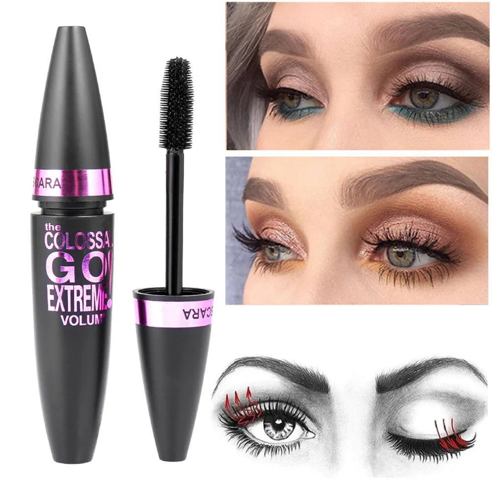 

Cosmetic Black Mascara Makeup Eyelash Waterproof Extension Curling Eye Lashes