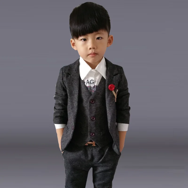 Child Costume Formal Boy Suit For Wedding Kid Little Child Costume Formal Boy Suit For Wedding Kid Little Clothing Set 4pcs Vest Jacket Pant Brooch Garment 2 12yrs In Sets From Mother Kids