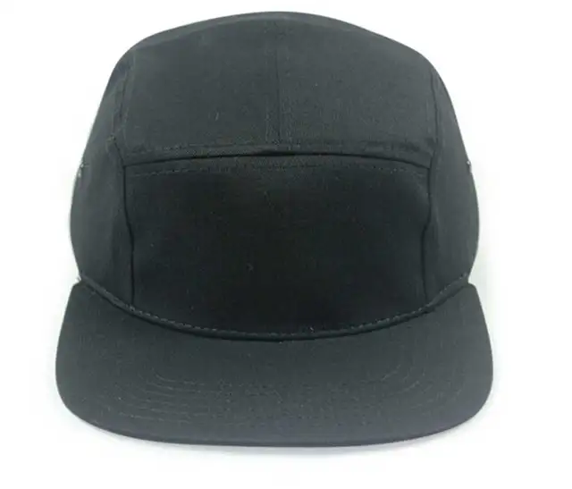 Wholesale 10pcs/Lot Fashion Mens Blank 5 Panels Caps Plain Black Strap