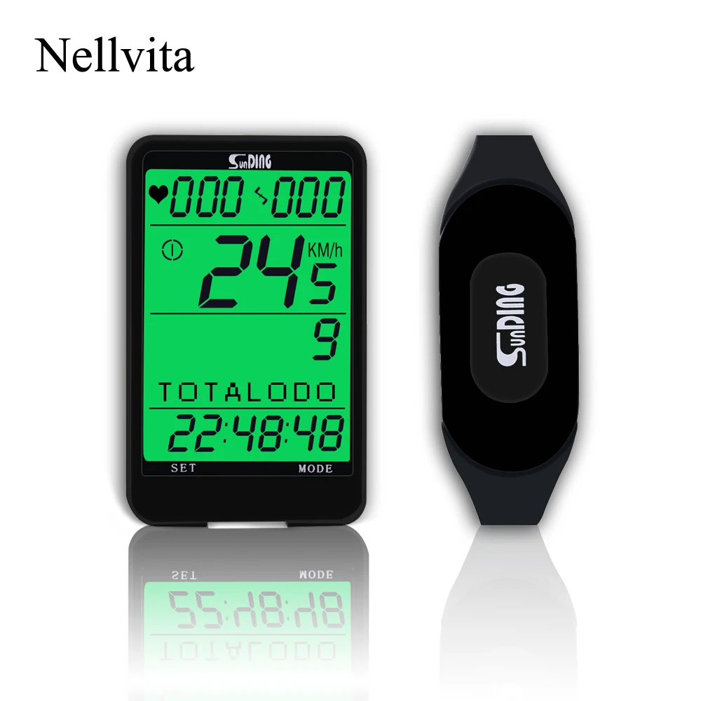 Nellvita Multi Function Waterproof Large LED Screen Wireless Bicycle