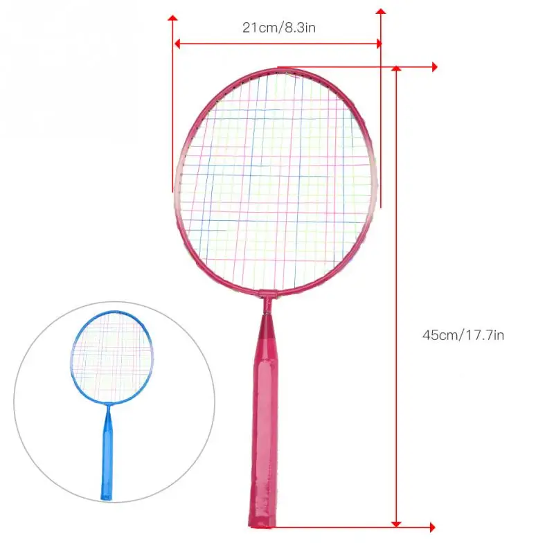 Цвета детей сплав обучение ракетки для бадминтона прочный облегченный практика ракетки для бадминтона ракетка с Бадминтон Мячи
