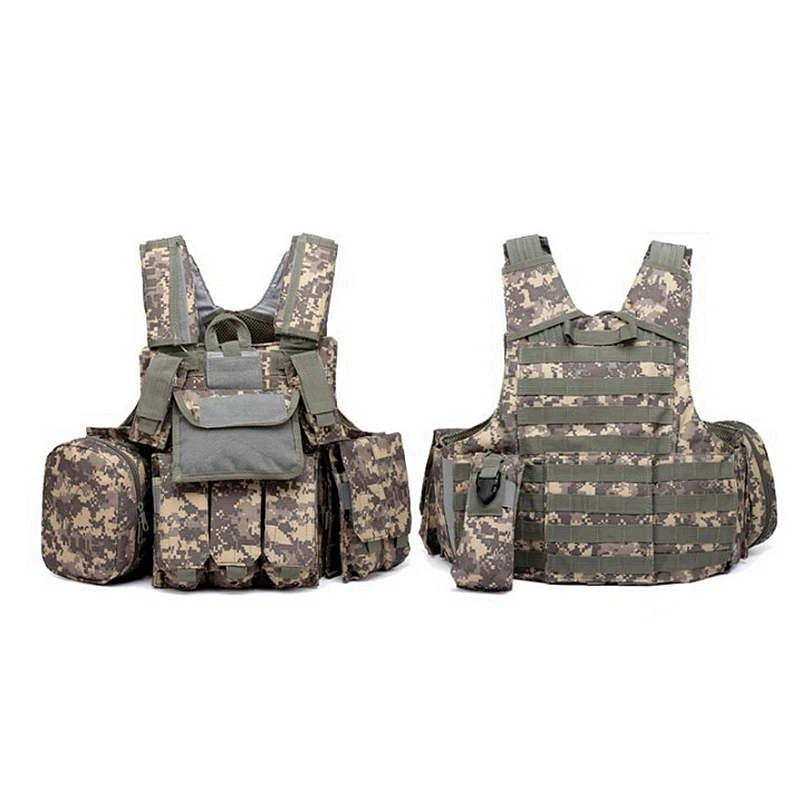 Outdoor Multicam CP ACU Tactical Military Vest Strike Battle Combat Airsoft Molle Hunting Assault Plate Carrier Vest Lightweight