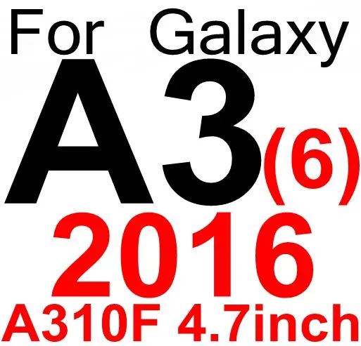 С уровнем твердости 9H закаленное Стекло на samsung Galaxy A3 A5 A7 Экран протектор для samsung A5 A3 A7 j3 j320 j5 j510 защитная пленка - Цвет: A3 2016 A310