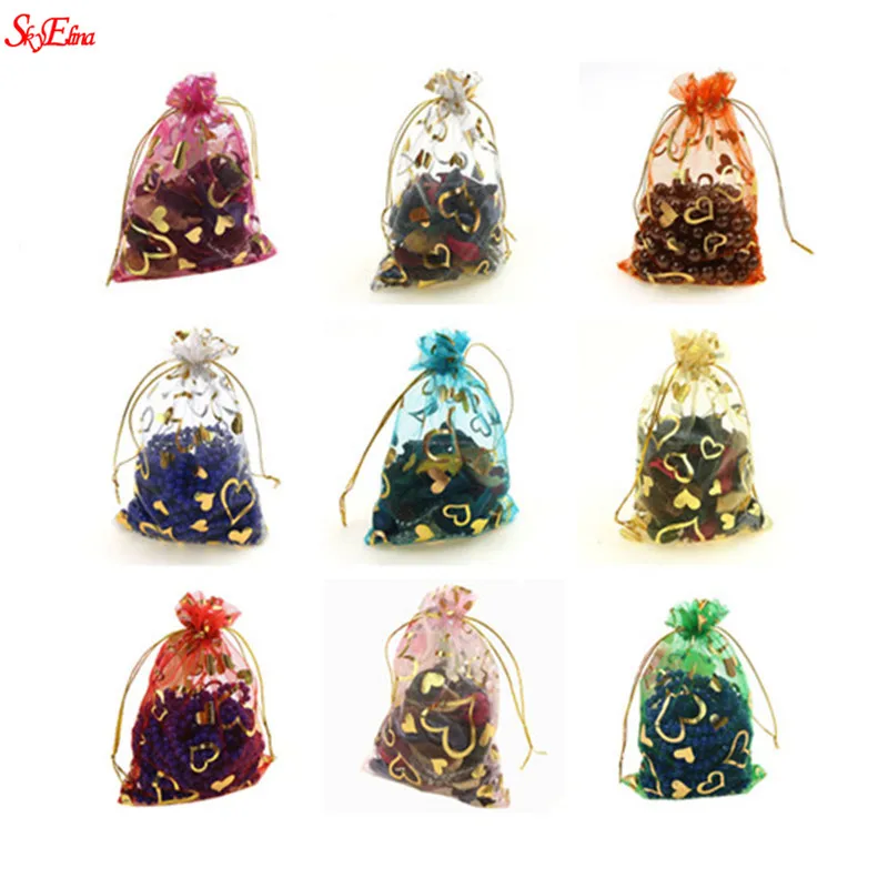 Sacos de organização para joias 15x20 cm, saquinhos de organza, sacos