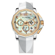 FLAMING FLAG Series High Quality 4 Models Miyota Quartz Watches Women Wristwatches with Shell Dial and
