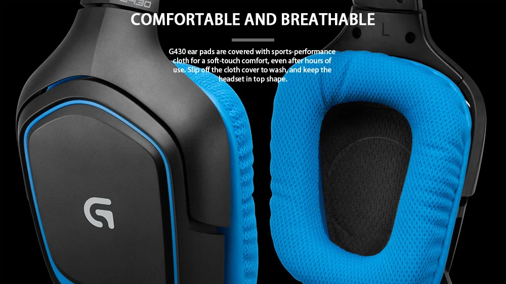 Logitech G430 7.1 Surround Gaming Headset 3.2m Noise cancelling Mic Digital  Support Offical Verification for Windows PS4 or Xbox|Headphone/Headset| -  AliExpress