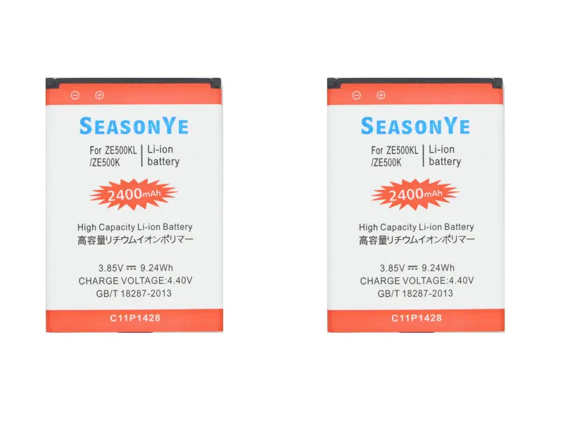 imágenes para 9.24Wh C11P1428 Seasonye 2 unids/lote 2400 mAh Batería de Repuesto Para Asus Zenfone 2 Zenfone2 Láser ZE500KL ZE500KG + Código de Seguimiento imágenes para 9.24Wh C11P1428 Seasonye 2 unids/lote 2400 mAh Batería de Repuesto Para Asus Zenfone 2 Zenfone2 Láser ZE500KL ZE500KG + Código de Seguimiento