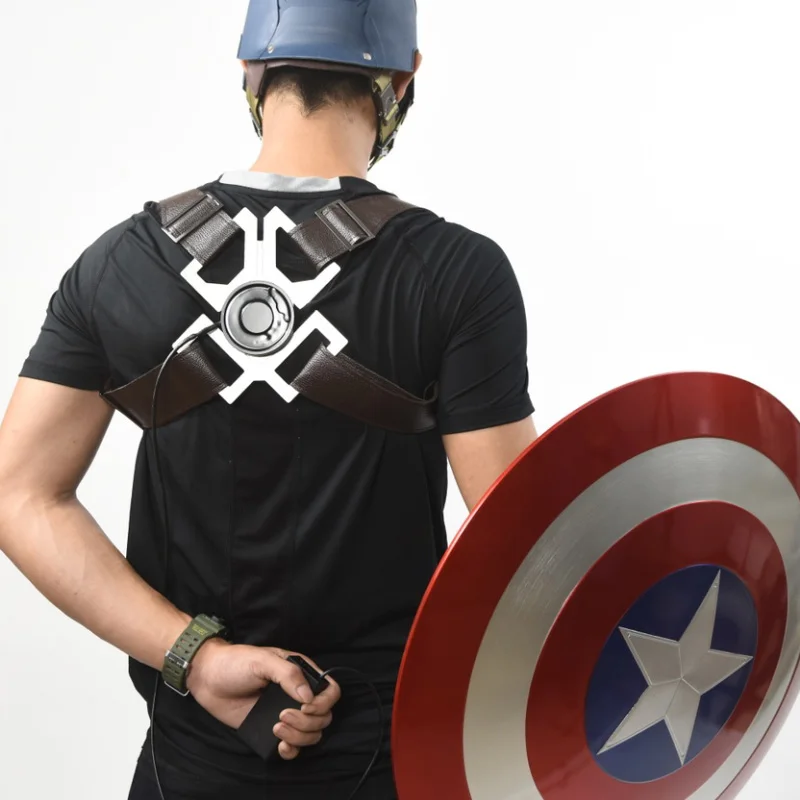 [Funny] 1:1 Avengers wearable Electromagnetic Belt Captain America Shield model magnetic adsorption prop cosplay Costume party