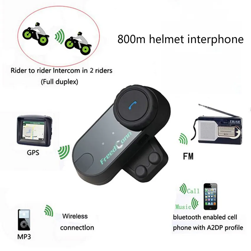 Беспроводная гарнитура Freedconn для мотокросса с Bluetooth мотоциклетного шлема Intercom Moto