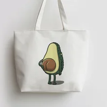 Авокадо ягодичная кость японского Аниме Холст Tote сумки сумка для покупок с персонажем из мультфильма GA968