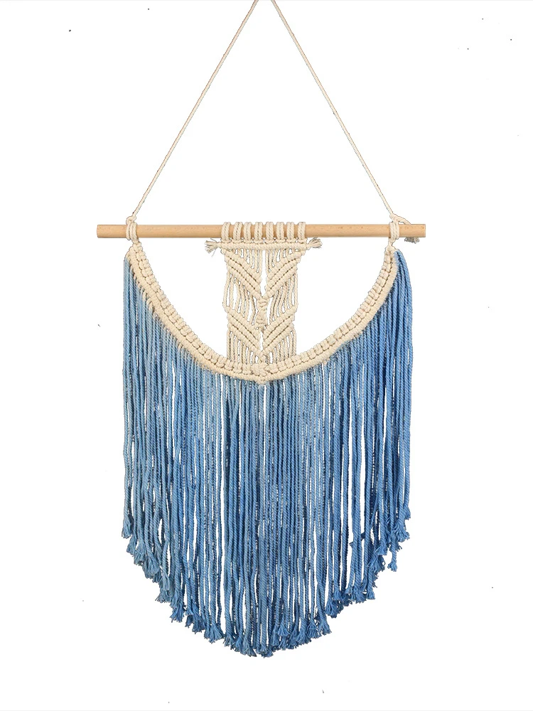 

Bohemian Colorful Style Home Art Wall Tapestry Sofa Bed Wall Hanging Tapestry 1pcs Quality Handmade Cotton Tapestry With Wood