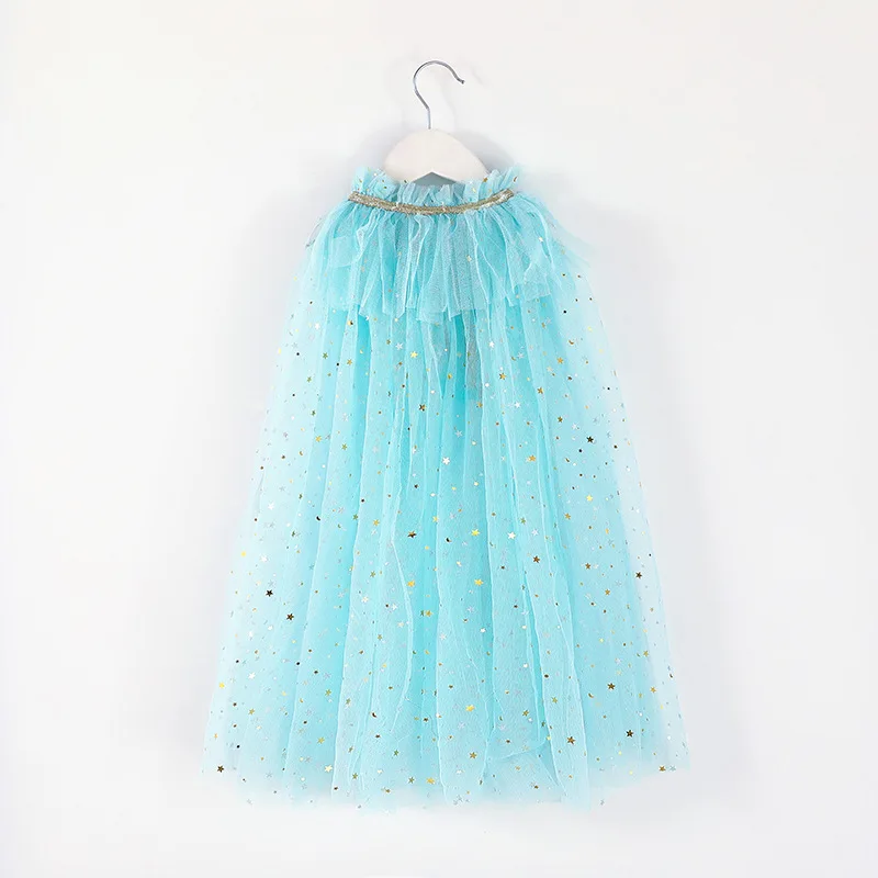 Vestido para Fora Festa de Aniversário Natal Tamanho Meninas Manto Lantejoulas Bola Tull Xale Crianças Cabolsa Praia Arco-íris Envoltório Princesa Traje um 15 festa de aniversário praia arco-íris envoltório princesa traje