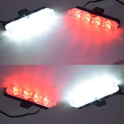 2 RED 2 White MIXC TRENDS 12 В водонепроницаемый автомобильный передний задний фонарь Предупреждение льный стробоскоп полицейский светильник 4x4 светодиодный супер яркий 16 Вт для прицепа грузовика - Испускаемый цвет: 2 RED 2 White
