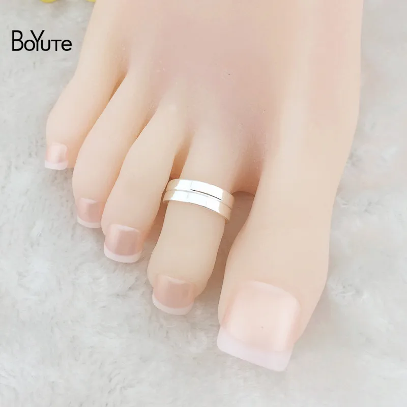 BoYuTe 5 шт. Модные женские ювелирные изделия для ног из металла и латуни регулируемое серебряное Золотое кольцо на палец
