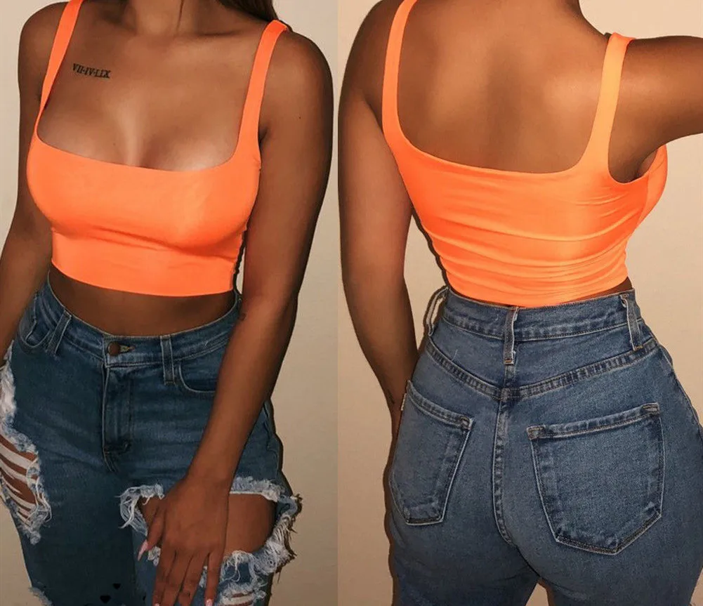 

Hirigin Summer New Sexy Women Ladies Sleeveless Tank Vest Crop Top T-Shirt Beach Sports Top Underwear 2019