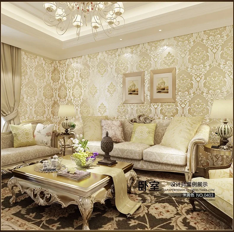 Beibehang обои домашний декор фон стены Дамаск обои золотой цветочный обои 3D бархат обои гостиной