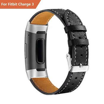 

ASHEI Leather Strap For Fitbit Charge 3 & Charge 3 SE Band Adjustable Genuine Classic Replacement Wristband Fot Charge 3 Fitness