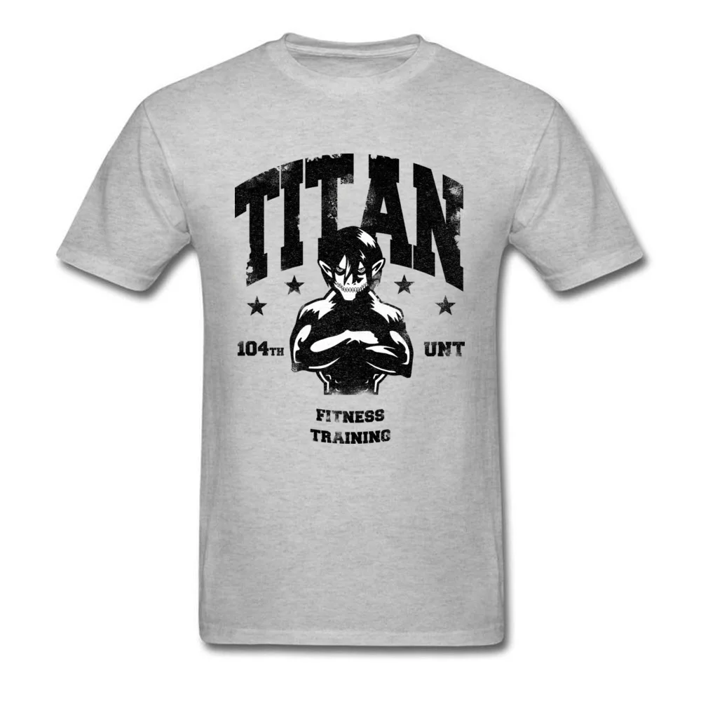Titan Fitness Cotton Tops T Shirt for Men Normal T Shirt Crazy Funny O-Neck Sweatshirts Short Sleeve Free Shipping Titan Fitness grey