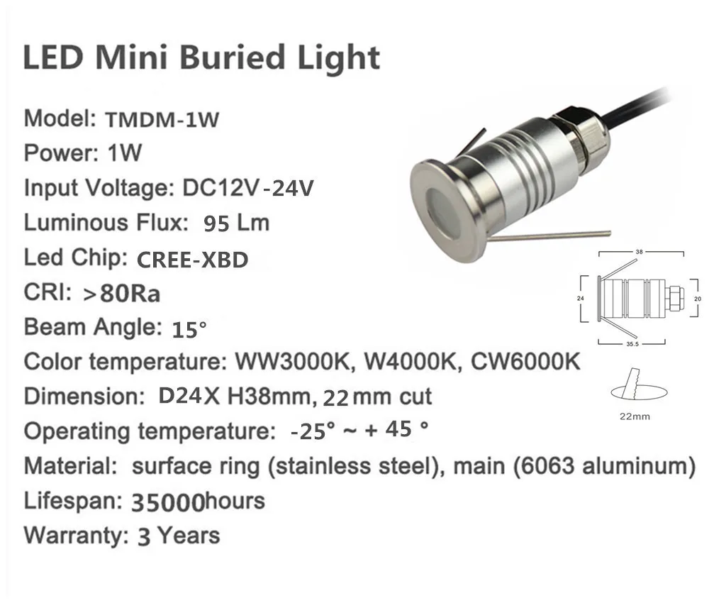 Enterrado Subterrânea Ip67 Dc12v Convés Quadrado Chão Paisagem Iluminação Caminho 4 Pçs - Lote 1w Led Luz 12 Lâmpadas subterrâneas