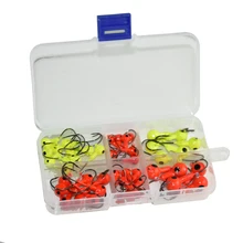 TOPIND 44 шт. Лот Рыбалка Джиг 2 г 3.5 г 5 г 7 г 10 г Голову Крюк Рыболовный Крючок набор с Пластиковые Коробки Рыбалку