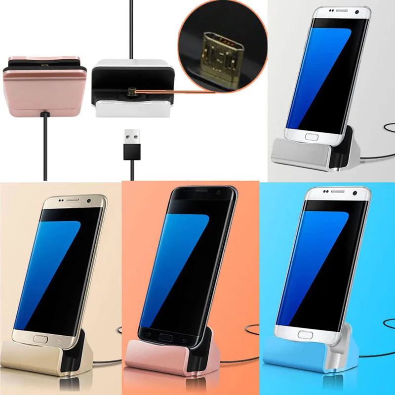 

1 PC Aluminum Charging Dock Cradle Sync Station Stand For Samsung Galaxy S4 S5 S7 S6