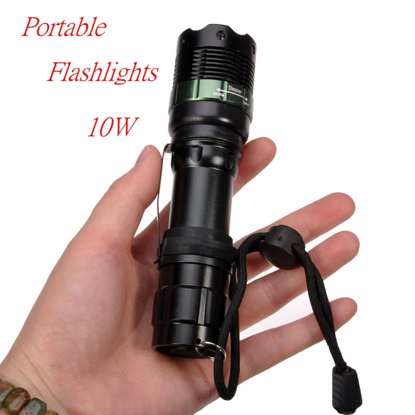Portable Lighting Flashlights Torches Lamp,10W 1200 lumens 3 Mode XML