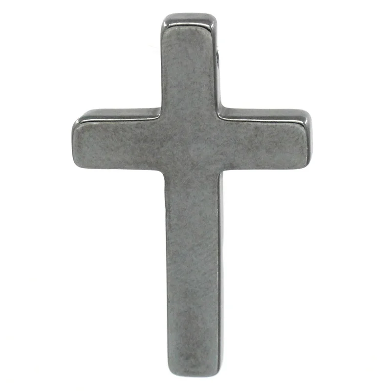 Doreen Box Lovely Created Hematite Charm подвески крест религия Gunmetal 33x21 мм, 20 шт(B22179