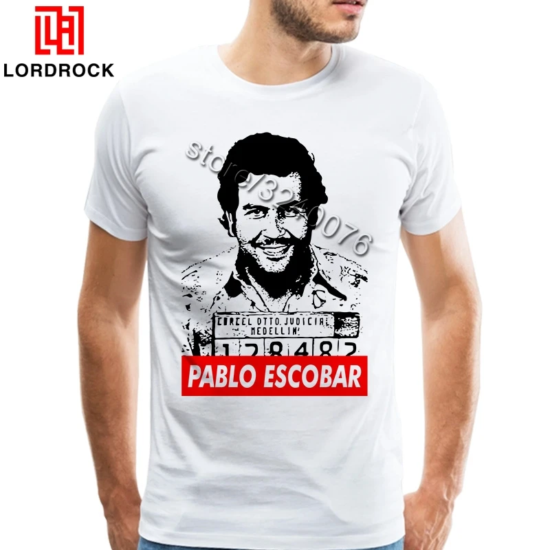 Featured Brand Design Pablo Escobar T Shirt Short Sleeves Custom Printed Offensive T shirt Club 