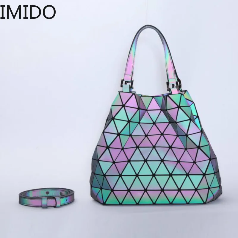 IMIDO новые модные женские светящиеся сумки Алмазный тотализатор геометрические