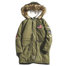 Зимняя новая мужская повседневная Толстая бархатная теплая куртка с капюшоном/мужская длинная Шерстяная парка с меховым воротником пуховая стеганая куртка